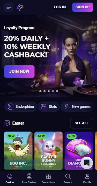 Lucky7even Casino Online